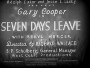 Seven Days Leave (1930)