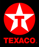 Version on a black background and "TEXACO" in red, usually seen on gas signs