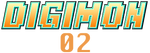 Latin-American Digimon Adventure 02 logo (labeled as "Digimon 02").