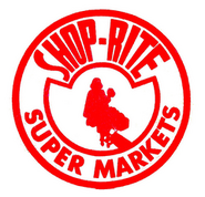 White Circle, Red Text, White Wagon, Super Markets