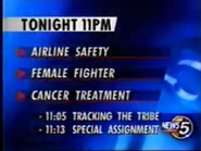 NewsChannel 5 at 11 Schedule 1998