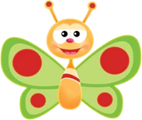Baby Butterfly in his front view, used as an early on-screen bug.