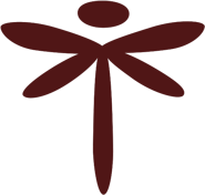 Logo only containing the dragonfly symbol.