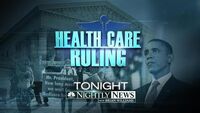 NBC News' NBC Nightly News With Brian Williams' Health Care Ruling Video Promo For Thursday Evening, June 28, 2012