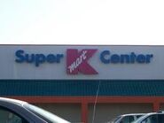 Supercenter Kmart logo can be found in this signage at a Florida store.