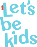With stacked slogan "Let's be kids"