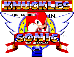 Knuckles the Echidna in Sonic the Hedgehog 2 Logo Title Screen Sprite