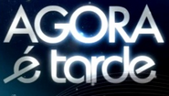 On screen logo. Later, was added the “com Danilo Gentili” text bellow of “Agora É Tarde”.