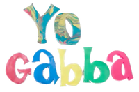 Early logo of Yo Gabba Gabba!, being used in the 2004 test demo for the show