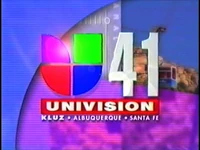 KLUZ-TV Univision 41 Evening Alternate Station ID 1996-2002 Logo seen in the news open, circa 2002. (Note the Univision O&O graphics that were borrowed. Fun fact, KLUZ was once an O&O at some point during the 90s before Entravision took over in the late 90s, which explains why they kept some assets of the late 90s O&O graphics package.)
