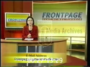 Animated title card seen as studio backdrop.