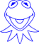 Jim Henson laser drawn kermit