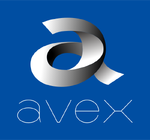 Logo on blue background