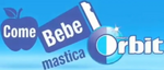 Logo with slogan "Come, bebe, mastica Orbit" (Latin America, 2014–2016)