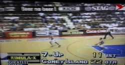 PBA on Vintage Sports scorebug 1993 AFC elims