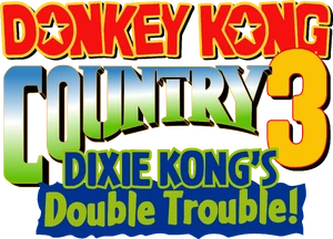 Donkey Kong Country 3 Dixie Kong's Double Trouble Logo