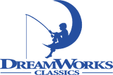 Logo with the fishing boy on the crescent moon.