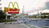 Sign with an alternate font also used by McDonald's (Panama)