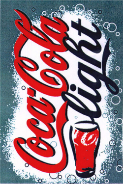 Advertising Card for Coca Cola Light
