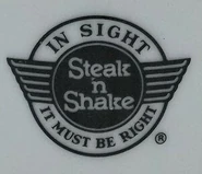 Alternate logo with old slogan, used on dishes and sauce bottles in the restaurant.
