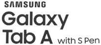 Stacked variant with "with S Pen" wordmark instead of "6" (only used 2016 Galaxy Tab A tablets with S Pen)