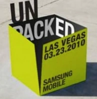 Samsung Unpacked 2010 in Las Vegas, focusing on the first Galaxy S.