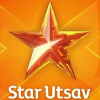 English logo against background.