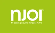 The green background with words "TV satelit percuma daripada Astro"