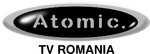 Grayscale logo with slogan "TV Romania"