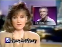 On-screen bug and lower-third banner (1991)