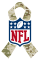 This is used from November 1 to November 11 every year since 2011 to honor veterans (United States Army). This was replaced by the reissue of the "honor our veterans" logo with the gold NFL logo in 2015, but the original logo was reinstated in 2016.