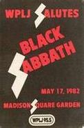 WPLJ-FM's 95.5's Salutes Black Sabbath, Live In Concert At Madison Square Garden Promo For May 17, 1982