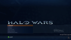 Halo Wars menu