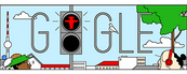 56th Anniversary of the Traffic Light Man (13th) (Germany) - This doodle only appears while you're searching on Mobile for Google.