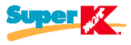 Horizontal version of Super Kmart logo also used on flyers and other promotional materials.