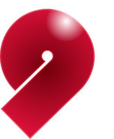 Glossy standalone "9" numeral