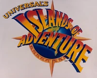 Original logo shown at the short-lived Preview Center before the opening of the park.