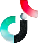 Logo made of shapes used on parts of their corporate website