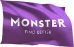 Logo against a flag