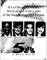 Bud Billiken Parade promo ad featuring Warner Saunders, Allison Rosati, Mark Suppelsa and Joan Esposito (1998)