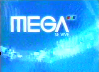 Network ID (2004-2005) and promo with institutional jingle "Mega se vive en todo Chile" (2005)