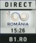 Direct on-screen bug used for Romania's National Day (December 1, 2018)