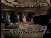 Newsline 9 Late Edition end-of-intro title logo (1981–1986)