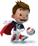 Super Victor, the Euro 2016 mascot.