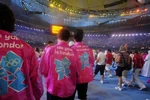 London volunteers at the closing ceremony of the Olympic Games Beijing 2008