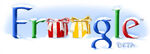 Christmas Day (December 25, 2003). The logo has the same snowy background as the Google Doodle for the same date, but there are 2 presents instead of a snowball O.