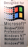 Designed for Windows 2000, NT 4.0, and 98