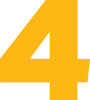 Yellow standalone "4", only used as its on-screen bug for its newscasts