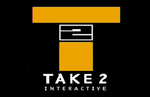 Black version with name in different font. This was mainly used as an on-screen logo of the Take-Two games at the time.