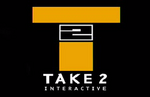 Versión negra con nombre en diferente tipo de letra. Esto se usó principalmente como un logotipo en pantalla de los juegos Take-Two en ese momento.